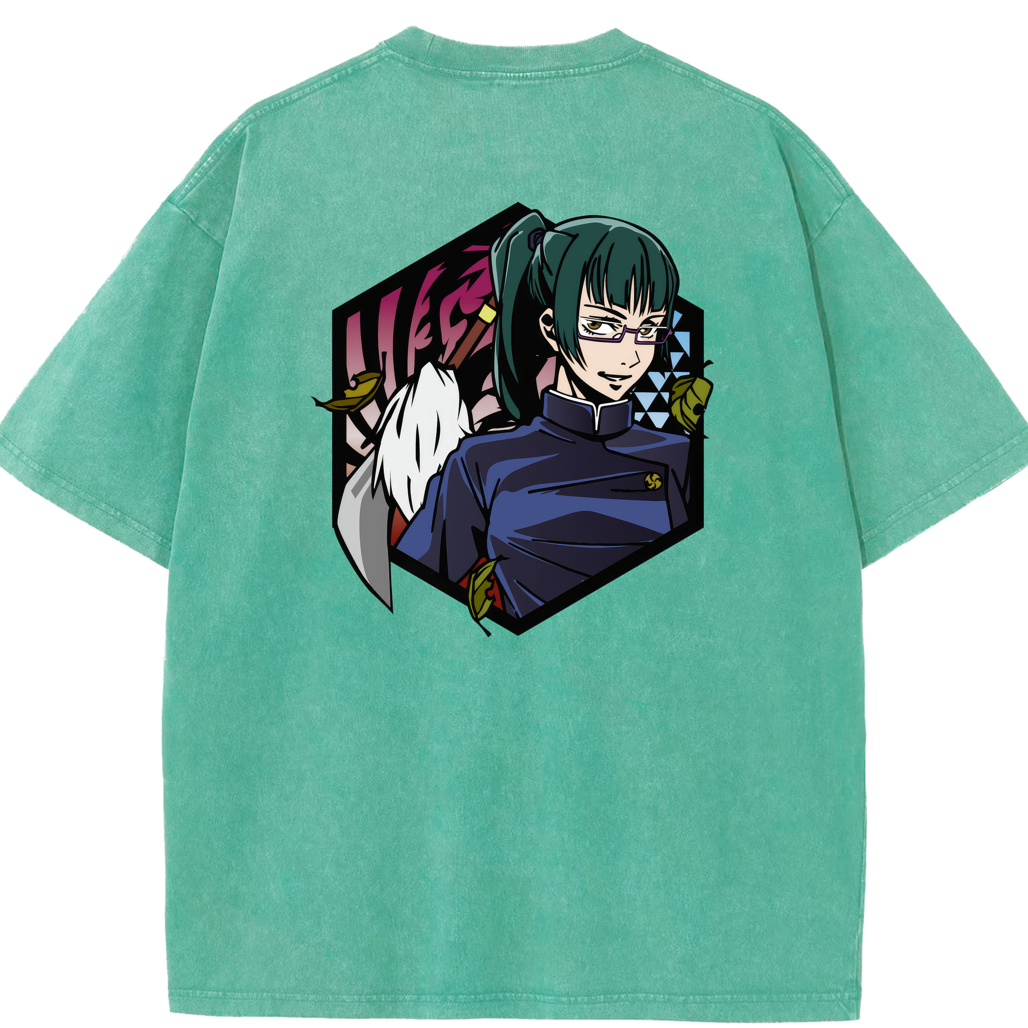 （画像用） 呪術廻戦 Jujutsu Kaisen 綿100% ヴィンテージ風 半袖Tシャツ（背面プリント）